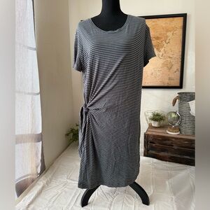 Vince Striped T shirt knot dress size large